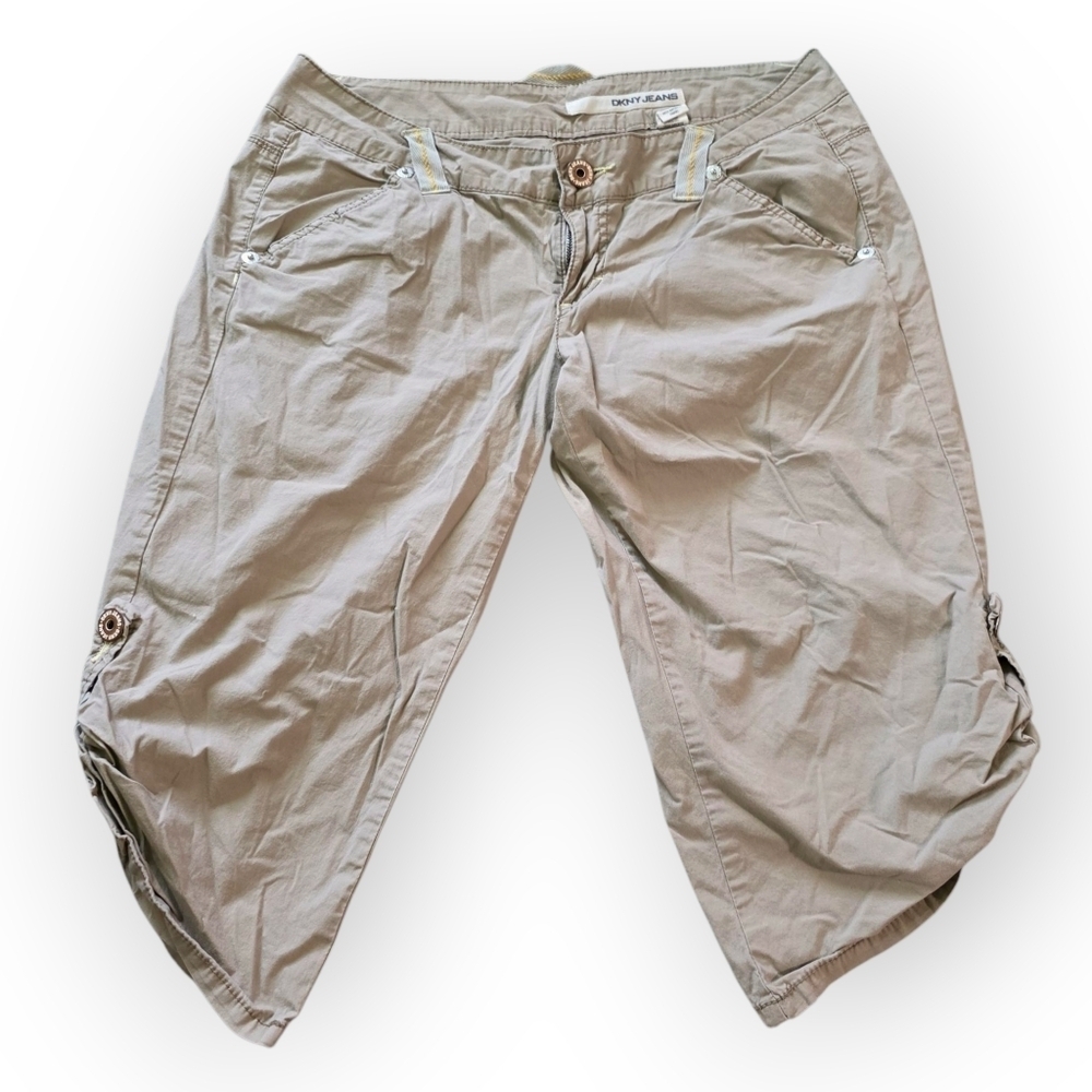 DKNY Juniors Convertible Capris, Khaki, Size 11